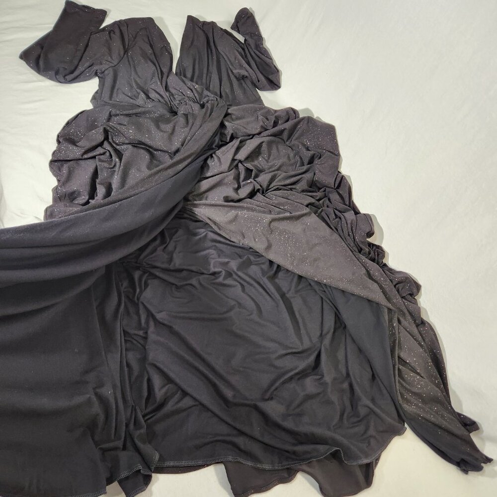 TIFFANY ROSE Maternity Isabella Glitter Black Surplice Dress Size6 USA 14/16. - Picture 8 of 16